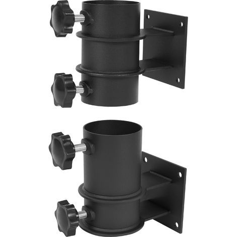 2 supports de parasol en métal, supports de parasol, balustrade de balcon, réglable, pied de parasol pour balcon, terrasse ou table, diamètre 33-50,8 mm (1/5)