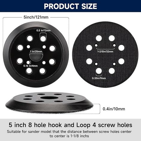 Set mit 2 Ersatz-Schleifpads (8-Loch, 125 mm) – für Exzenterschleifer (1/5)
