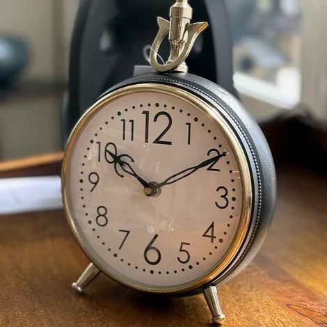 Horloge vintage à poser 17x10x24cm (1/3)