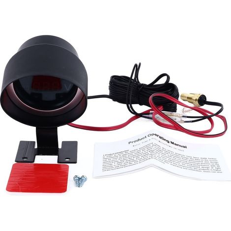 Xiuganpo Voltmètre Automatique avec Jauge de Température de L'eau, Affichage Numérique Facile à Utiliser pour Support Universel de Moto et de Voiture. (1/5)