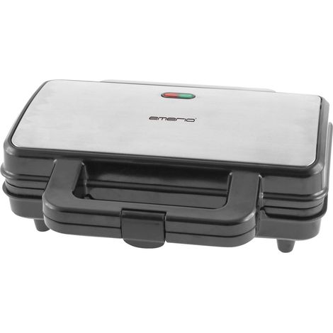 Tostadora Emerio Sandwichtoaster XXL negra plata 2 sándwiches