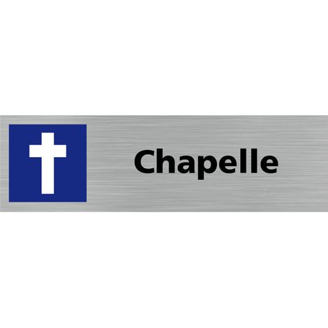 Pictogramme CHAPELLE (Q0232).- Plaque aluminium brossé - (1/5)