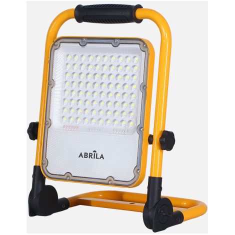 Proyector inalambrico brion 50w 6500k amarillo 1980lm 4modos ip65 cable 1m orientable 33x25,5x6cm