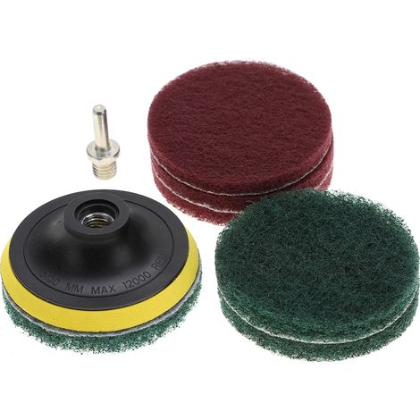 Disque de Nettoyage Métal pour Perceuse, Accessoire de Polissage et Lavage avec Tige pour Carrelage