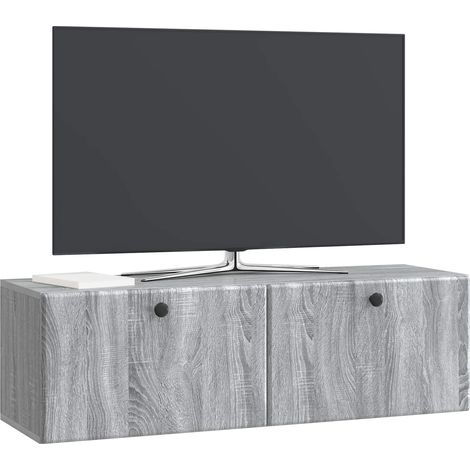 Maison Exclusive - Mobile Porta TV da Muro 98 x 31 x 30 cm Sonoma grigio (1/5)
