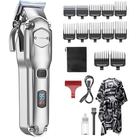 Men's Hair Clipper Pro Cordless Hair Clipper IPX7 Waterproof USB Charging Beard (1/5)