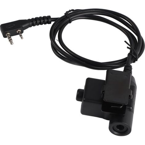 Adaptateur PTT U94 pour Casque Tactique Z, Câble 2 Broches pour Talkie-Walkie, Accessoires Extérieur (1/5)