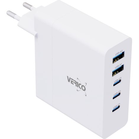 Verico Mojo 140W GaN 5 Chargeur USB 140 W 2x USB-A, 3x USB-C® Power Delivery 3.0 blanc intérieure (1/5)