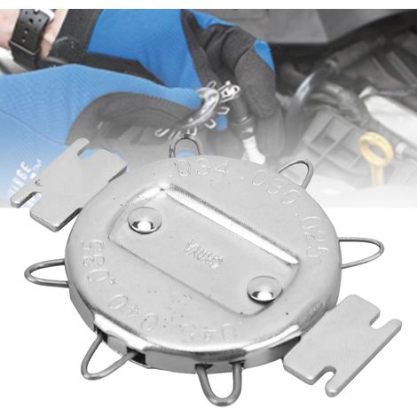 Jauge de bougie 0.64‑1.14mm pour réglage et mesure, accessoire moto argenté (1/5)