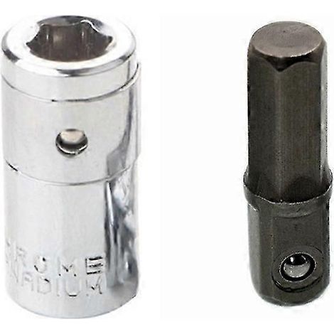 Adaptateur pour douille à impact 1/4" carré vers 1/4" hexagonale + adaptateur pour douille de perçage 1/4" - Mandrin à changement rapide pour visseuse à impact - Outils à main (1/5)