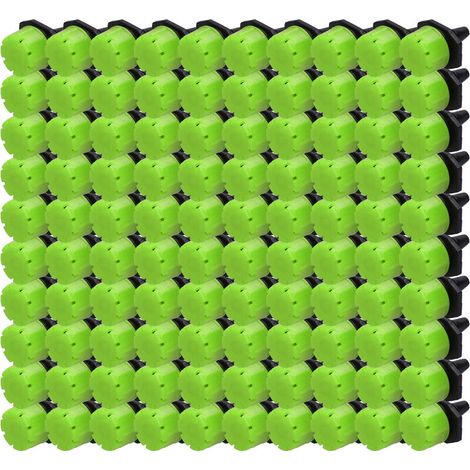 100 arroseurs goutte à goutte à 8 trous, réglables, pour jardin, serre, cour (vert) (1/5)