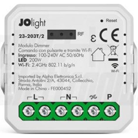 Alpha elettronica dimmer wifi taglio di fase 230v per led alpha elettronica 23-203t/2