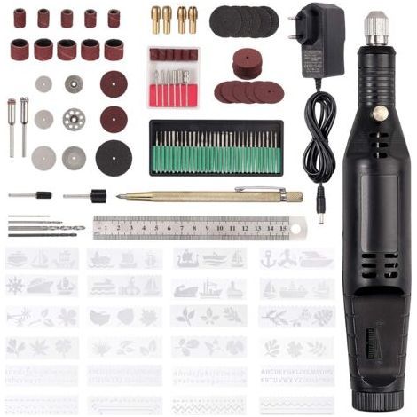 130PCS Electric Rotary Tool Kit, Ergonomic Handle with 30PCS Grinding Needles (1/4)