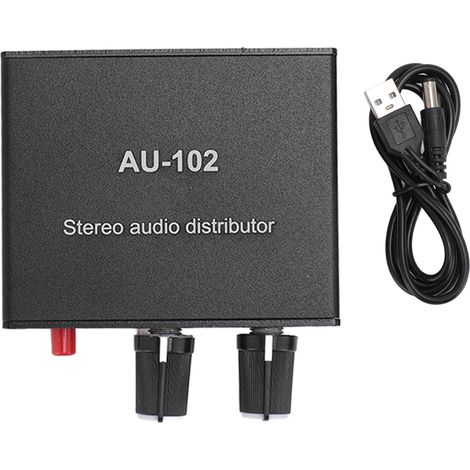 Amplificateur de son 2 canaux, 1 entrée, 2 sorties, contrôle indépendant, distributeur de son stéréo 3,5 mm, préamplificateur de son (1/5)