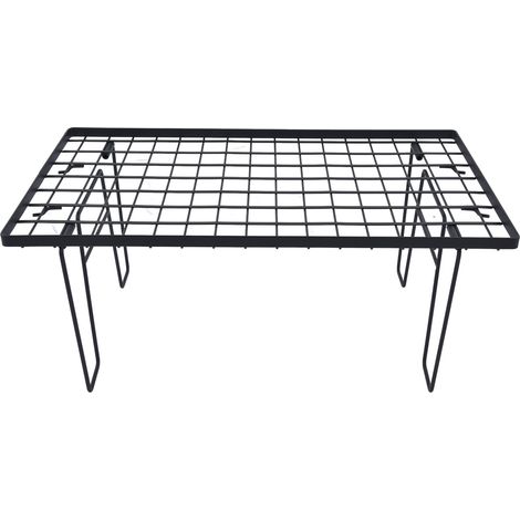 Table pliante de camping en fer, table de barbecue, égouttoir en treillis métallique, étagère de rangement pour table en treillis métallique (1/5)