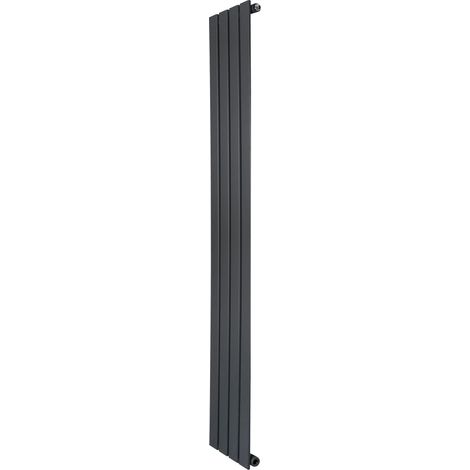 Flat Single Column Radiator - 1600 x 280mm - Anthracite Grey (1/5)