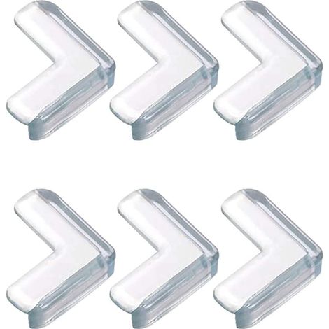 Protection Coin de Table Bébé, 6Pcs Protecteur d'angle de Meuble Transparent, Doux et Haute Résilience, Protège Le Bébé des Angles Vifs de la Table (L-Shape) (1/5)