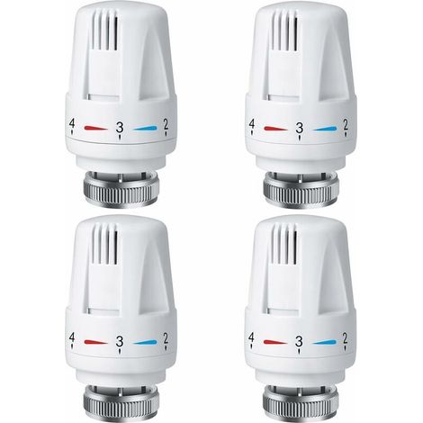 PCS Tête Thermostatique Radiateur, Tête Thermostat Radiateur TRV M30 x 1,5, Vanne Thermostatique Radiateur, Vannes de Radiateur de Radiateur pour Système de Chauffage pour Maison et Bureau (1/4)