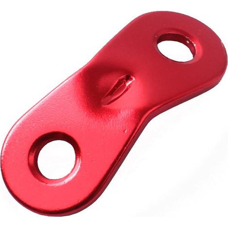 20 boucles de corde de camping extérieure à double œillet en alliage d'aluminium pour parapluie, tente et auvent, accessoires de corde de traction, boucle de fixation pour corde de vent (rouge) (1/5)