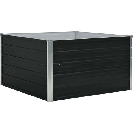 Fioriera 100 x 100 x 45 cm acciaio zincato antracite 020000783