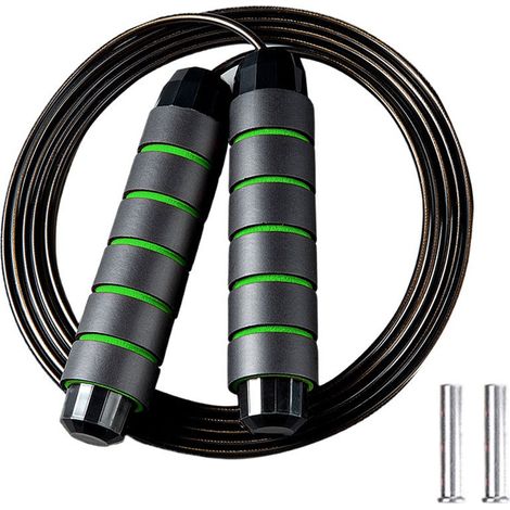 Corde A Sauter - Acier Inoxydable Flexible - Pour Fitness Cardio Boxe Crossfit - Réglable 210-280 Cm - 1 Pièce (1/5)