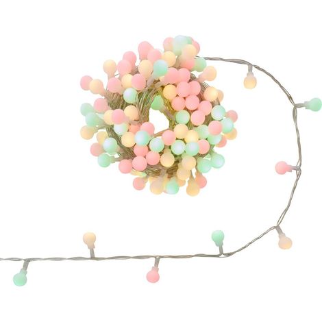 Guirlande lumineuse boules d'extérieur 12,5 m 167 LED rouge, vert et blanc chaud 13 fonctions sur secteur - Feeric lights & christmas (1/5)
