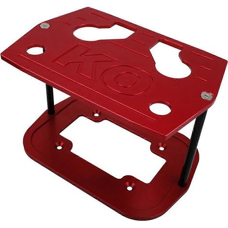 Support de batterie en alliage d'aluminium pour batterie Optima 34/78, robuste et durable, rouge. (1/5)