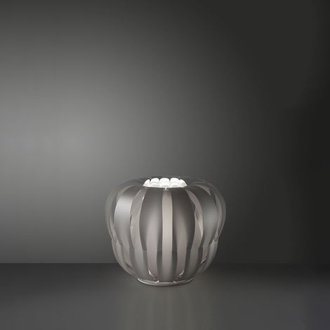 Lampada Ricaricabile Da Tavolo Queen Polilux ® Argento 1 Luce Led D29Cm
