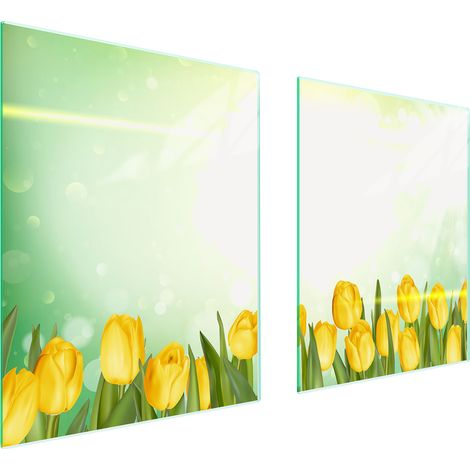 GLASSCHUTZPLATTE FÜR HERD 85x52 TULPEN (1/5)