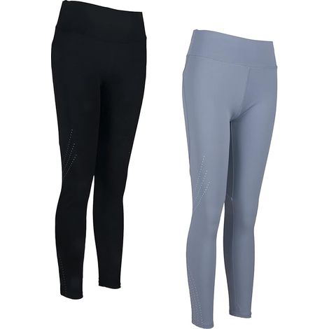 MALLAS DEPORTIVAS PARA MUJER PAQUETE DE 2 GRIS NEGRO S.L/XL (1/4)