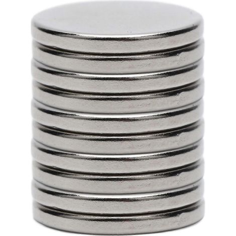 10 Stück Neodym-Magnete, leistungsstarke, superstarke Seltenerdmetallmagnete, Befestigungsteile, rund