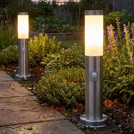 2er Set LED 9,5 Watt Außen Leuchte Steh Beleuchtung Bewegungsmelder Lampe IP44 (1/5)