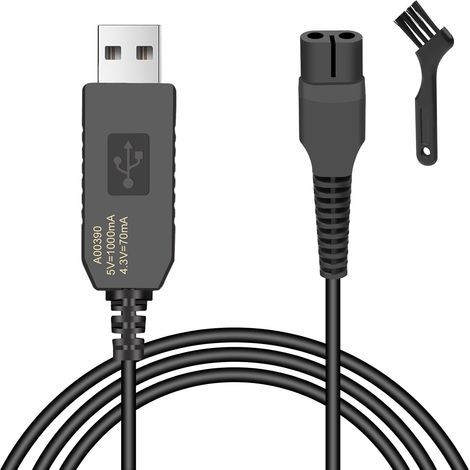 Ersatz-USB-Ladekabel (4,3 V) für Rasierer, Philips OneBlade Ladekabel für die Serien S300/S500/RQ3/QG/YQ3/S100, inklusive Reinigungsbürste (1/5)