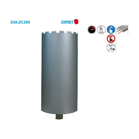 Leman - Couronne diamant segments béton armé Diam 42 mm