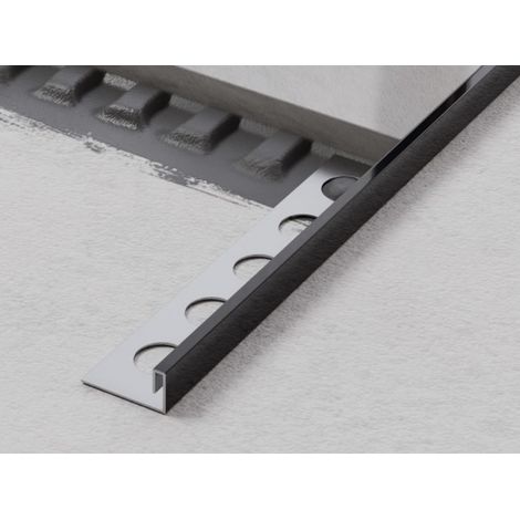 Profil d’angle rectifié Js en acier inoxydable pour carrelage 1.2cm x 270cm - Noir brillant (1/4)