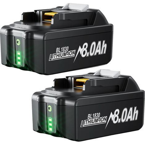 Batterie externe, capacité de 8000mAh, compatible avec les batteries d'outils standards, Batterie 2 8.0Ah (1/2)