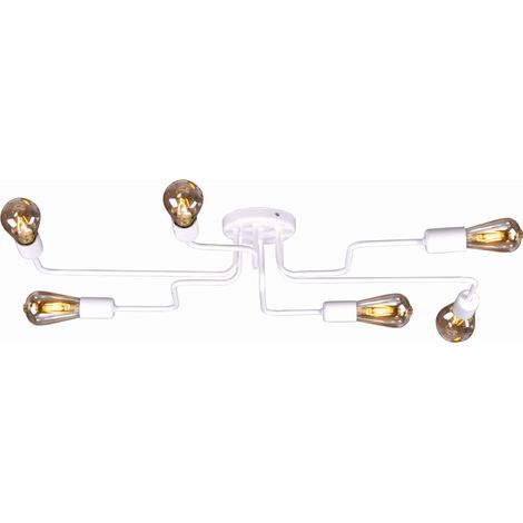 Lustre plafond Kaja PEKA K-4040 métal blanc 6xE27 IP20 (1/2)
