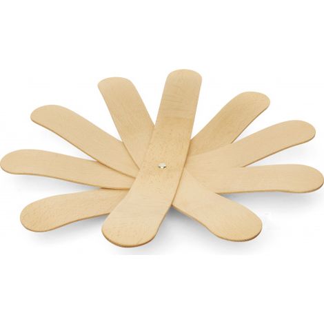 Fruchtschale - KIKKERLAND - Boomerang - Naturholz - 34,8 x 5,5 cm - Zeitgenössisches Design