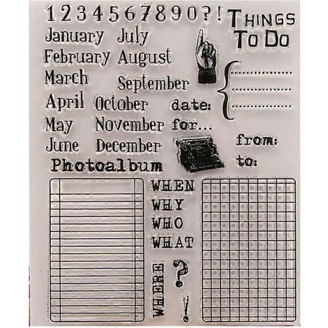 Monat DIY Silikon-Klarsichtstempel Haftsiegel Scrapbook Prägung Album Dekor Bastelarbeiten