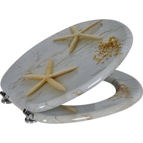 Aqualine Funny - Sedile del water con stampa di stelle marine HY1185 (1/3)