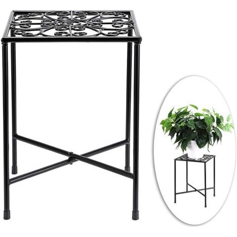 Support de pot de fleurs en métal pour intérieur et extérieur (plante non incluse) (1/5)