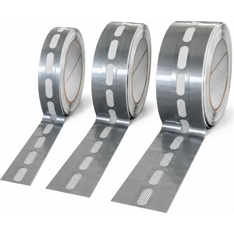 Nastro Ventilato Microforato in Alluminio per Policarbonato Alveolare 12,5 m - Misura: 38 mm × 12,5 m   Lastre 16–20 mm