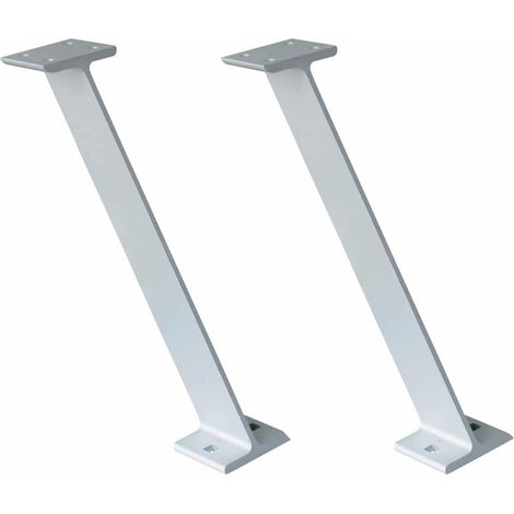 Nordlinger – Supports snack en aluminium anodisé – Kit complet avec vis et écrou – Hauteur 20 cm – Distance max 100 cm entre pieds