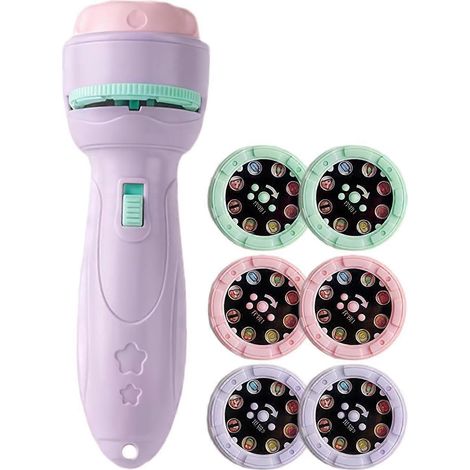 Lampe torche projecteur éducative pour enfants veilleuse de coucher jouet pour garçons et filles dès 3 ans violet (1/5)