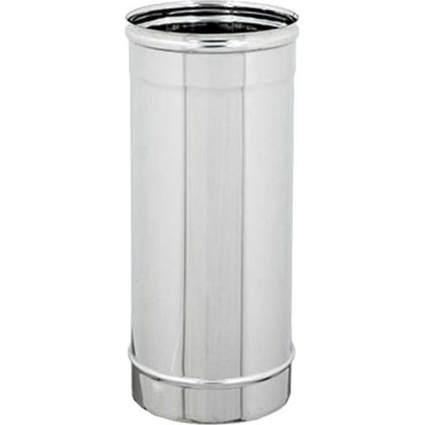 Tubo monoparete diritto in acciaio inox per uscita fumi - Ø 12 cm