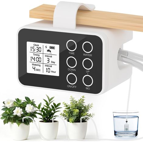Automatic Indoor Watering for 20 Potted Plants, Drip Watering with 15 m Hose, for Indoor Plants, Balcony, Garden, Greenhouse (1/5)
