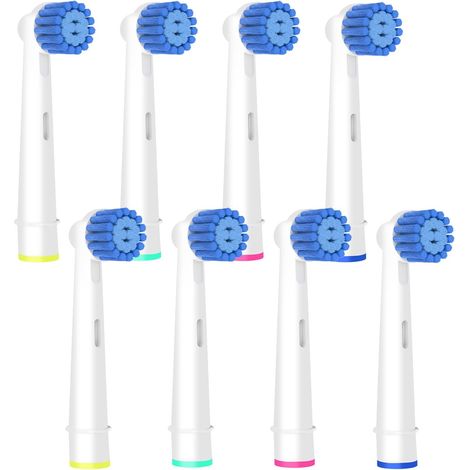 8er-Pack Ersatzbürstenköpfe für die Pflege empfindlichen Zahnfleischs, kompatibel mit elektrischen Zahnbürsten von Oral-B Braun