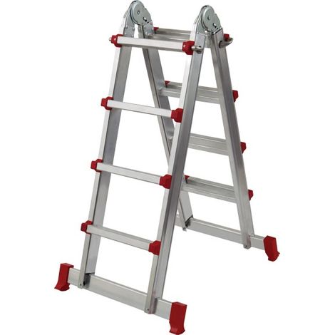 Escalera de Aluminio Telescopica Multiposicion 4x4 peldaños4x4 peldaños