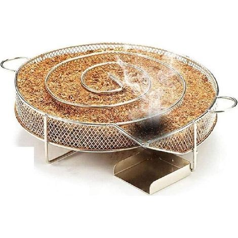Generador de humo frío de acero inoxidable – Caja de pellets de 21 cm – Combustión lenta para carne, pescado y queso (1/5)
