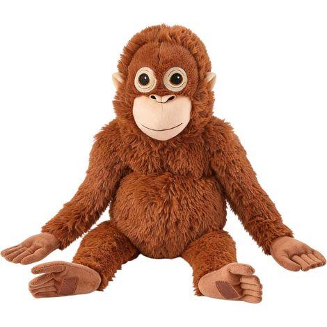 Peluche de orangután Punch Monkey de 66 cm, ultrasuave y tierno, juguete realista de mono. (1/5)